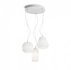 LAMPA WISZĄCA Żyrandol Origami Sp3 198095 NOWOCZESNY IP20 SZKŁO Ideal Lux oprawa wisząca w kolorze białym 