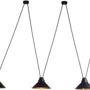 Lampa wisząca Perm III 3xE27 czarno/złota 9146