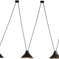 Lampa wisząca Perm III 3xE27 czarno/złota 9146