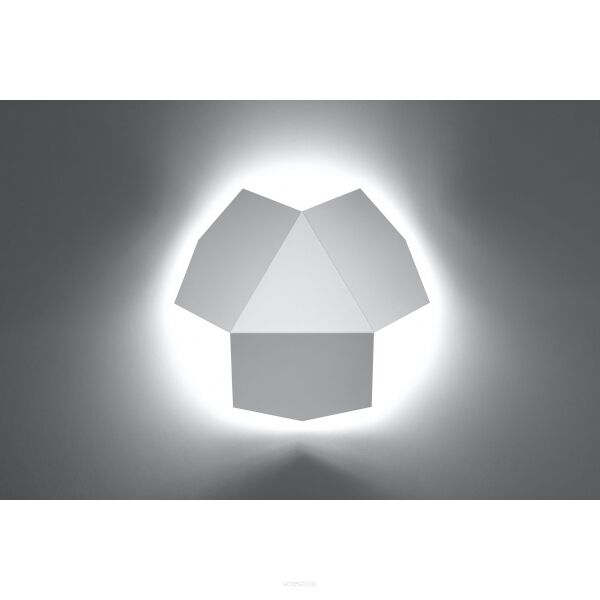 Kinkiet TRE Biały SOLLUX  Lampa Ścienna NOWOCZESNY stal  SL.0424 metalowa lampa 