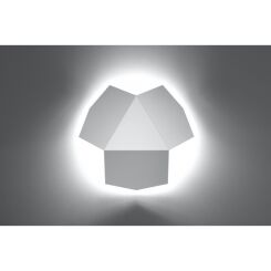 Kinkiet TRE Biały SOLLUX  Lampa Ścienna NOWOCZESNY stal  SL.0424 metalowa lampa 