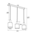 Lampa wisząca HERMAN 1490 Argon 3 zwisy złote E27 - 2