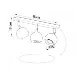 PLAFON OCULARE 3 Czarny  SOLLUX  Lampa Ścienna NOWOCZESNY stal  SL.0445 metalowa lampa  SOLLUX LIGHTING - 4