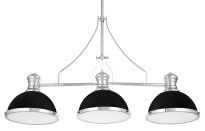 Lampa wisząca ETTORE W3 LUMINA DECO LDP 710-3 (BK+CHR) loftowa czarny chrom 3x E27 - 2