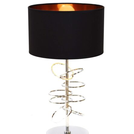 Lampa stołowa  MILARI LDT 5530 (BK+CHR) Lumina Deco elegancka