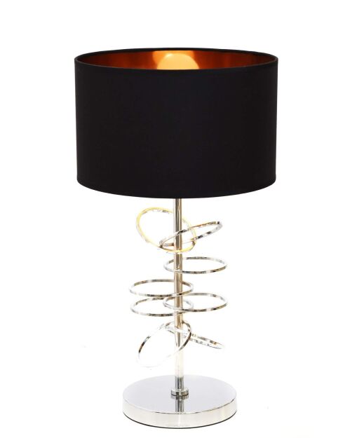 Lampa stołowa  MILARI LDT 5530 (BK+CHR) Lumina Deco elegancka