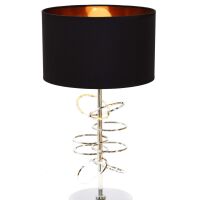 Lampa stołowa  MILARI LDT 5530 (BK+CHR) Lumina Deco elegancka