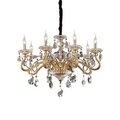 Lampa wisząca NEGRESCO SP8 złoty Ideal Lux  087764