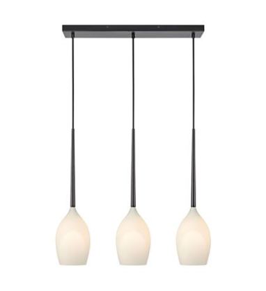 Lampa wisząca skandynawska 3-pł mleczny klosz SALUT MArkslojd 106808
