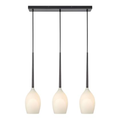 Lampa wisząca skandynawska 3-pł mleczny klosz SALUT Markslojd 106808