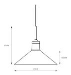 Lampa wisząca Vela 1L E27 108867 Markslojd antyczny mosiądz/biała Ø25cm - 2