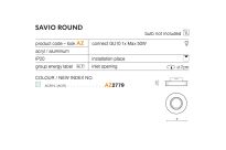 Lampa sufitowa SAVIO ROUND AZ2779 okrągła nowoczesna wpustowa - 3