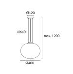 Lampa wisząca NIMES leds c4 00-1640-81-F9 - 3