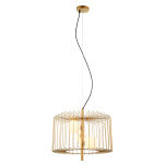 Lampa wisząca DAREN MDM-3937/3 GD Italux NIESAMOWITY DRUCIANY KLOSZ W KOLORZE ZŁOTYM  - 2
