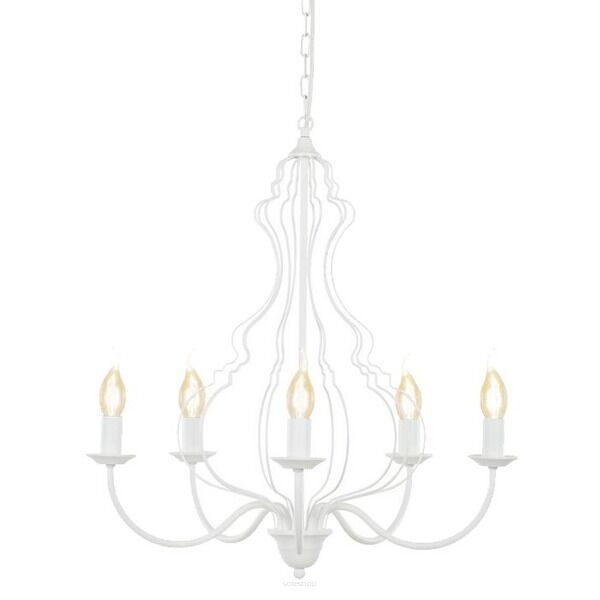 Lampa wisząca MARGARET 6330 Nowodvorski Biała klasyczna metalowa
