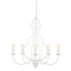 Lampa wisząca MARGARET 6330 Nowodvorski Biała klasyczna metalowa