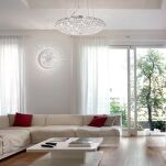 Lampa wisząca KING SP7 Ideal Lux  087979   klosz składający się z metalowych pierścieni wypełnionych kryształkami kolor chromu - 2