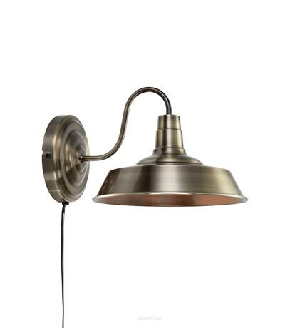 Kinkiet GRIMSBY 107908 Markslojd LAMPA ŚCIENNA W KOLORZE ANTYCZNYM WŁĄCZNIK NA PRZEWODZIE 