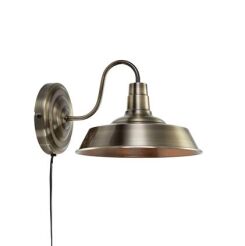 Kinkiet GRIMSBY 107908 Markslojd LAMPA ŚCIENNA W KOLORZE ANTYCZNYM WŁĄCZNIK NA PRZEWODZIE 