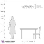 Lampa wisząca PETRICA LDP 6033-16 (BK+GD) Lumina Deco czarno-złota nowoczesna - 3