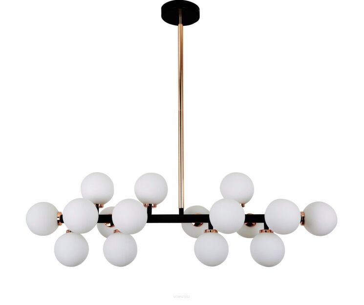 Lampa wisząca PETRICA LDP 6033-16 (BK+GD) Lumina Deco czarno-złota nowoczesna