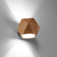 Kinkiet WOODY SL.1008 SOLLUX LIGHTING geometryczny drewniany G9