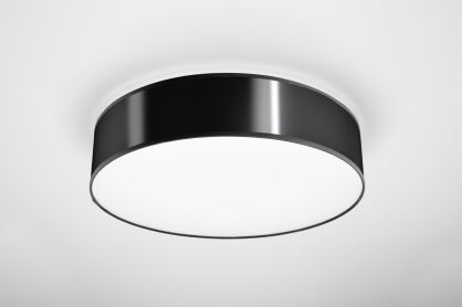 Nowoczesna Lampa Sufitowa Okrągły Plafon ARENA 45 SL. 0124 klosz z tworzywa sztucznego w kolorze czarnym w kształcie walca