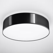 Nowoczesna Lampa Sufitowa Okrągły Plafon ARENA 45 SL. 0124 klosz z tworzywa sztucznego w kolorze czarnym w kształcie walca