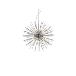 Lampa wisząca SIRIUS 90 CHROME DEL-6612-90 nowoczesna designerska kształtem przypomina jeża ma kolor chromu  
