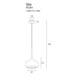 Lampa wisząca VOX P0304 MAXlight Gustowny, gładki i połyskujący klosz CHROM Nowoczesna Elegancka - 2