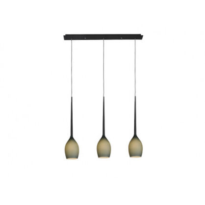 Lampa wisząca IZZA 3 AZzardo AZ2323 klosze ze szkła o wykończeniu oliwkowym nowoczesna elegancka 　