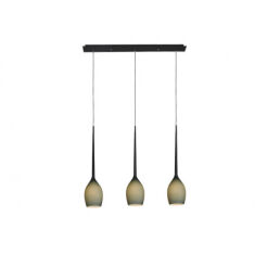 Lampa wisząca IZZA 3 AZzardo AZ2323 klosze ze szkła o wykończeniu oliwkowym nowoczesna elegancka 　
