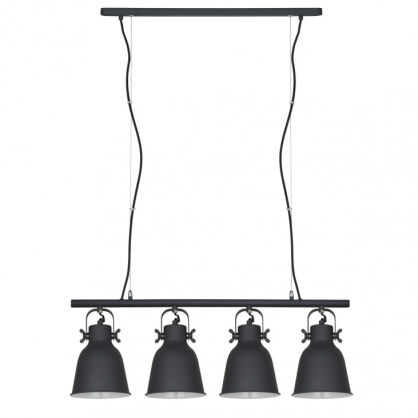 Lampa wisząca LAVARE MD-HN82608-4-BK+WH Italux SUROWA W INDUSTRIALNYM  STYLU BIAŁO / CZARNA 4 x E27