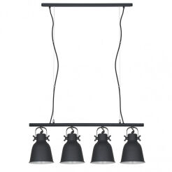 Lampa wisząca LAVARE MD-HN82608-4-BK+WH Italux SUROWA W INDUSTRIALNYM  STYLU BIAŁO / CZARNA 4 x E27