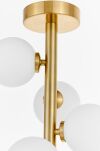 Lampa sufitowa PETRICA W7 LDC 6033-7 (MD) Lumina Deco mosiężna z białymi kulami - 3