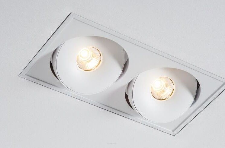 Lampa wpuszczana Lava X2 WP Trimless edge LED Labra  4.1047 podwójna prostokąt ruchome oczka LED różne kolory wykońnczenia