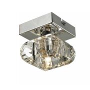 Plafon Rubic 1 Azzardo 1798-1X  AZ0489  transparentny klosz z akrylu idealny do salonu