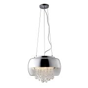 Lampa wisząca LUNA chrom metalizowane szkło MILAGRO ML3801 