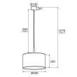 Lampa wisząca KARIN 4343 Argon klasyczna biała 40 cm - 2