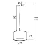 Lampa wisząca KARIN 4343 Argon klasyczna biała 40 cm - 2