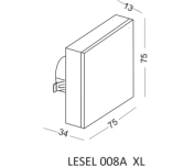LAMPA SCHODOWA ELKIM LESEL 008A L Czarna lub biała LED 4000K / 3000K aluminium/ szkło akrylowe  - 6