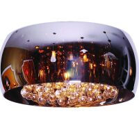 Plafon Burn 2 AZzardo LC5204-M  AZ0700 wnętrza szklanego klosza wydobywaja się kryształy, które nadają awangardowego stylu