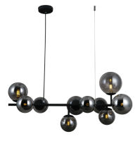 Lampa wisząca Frontera PND-40423-10 Italux Czarne kule art. deco