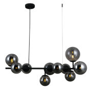 Lampa wisząca Frontera PND-40423-10 Italux Czarne kule art. deco