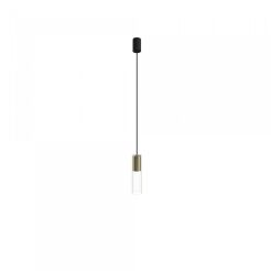 Lampa wisząca Cylinder solid M GU10 czarno/mosiężna 7868