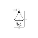 Lampa wisząca  Prague - P03950CH COSMO Light wykonana w stylu nowojorskim połączonym z klasycznym nietypowy klosz - 3