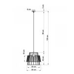 Lampa wisząca GATE CZARNA SL.0663 NOWOCZESNY DRUCIANY ABAŻUR SOLLUX  - 5