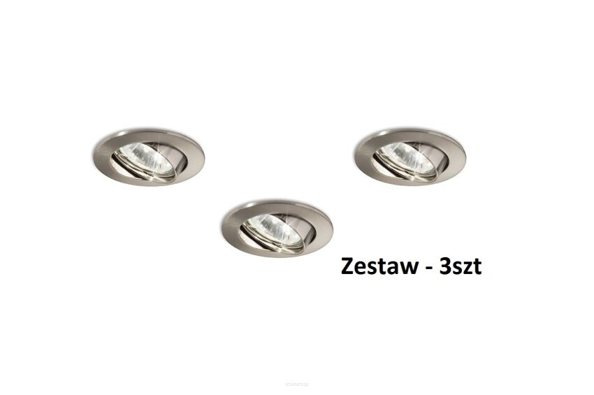 Lampa wpuszczana  SWING FI1 NIKIEL Ideal Lux  083148  okrągła aluminiowa ramka kolor niklu wymaga wbudowania w ścianę zestaw 3 szt
