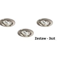 Lampa wpuszczana  SWING FI1 NIKIEL Ideal Lux  083148  okrągła aluminiowa ramka kolor niklu wymaga wbudowania w ścianę zestaw 3 szt