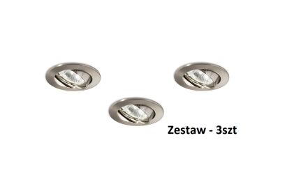 Lampa wpuszczana  SWING FI1 NIKIEL Ideal Lux  083148  okrągła aluminiowa ramka kolor niklu wymaga wbudowania w ścianę zestaw 3 szt